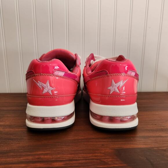 BRAND NEW - DISCONTINUED- A Bathing Ape Bape Road Sta patent leather pink (AA15) - Picture 7 of 12